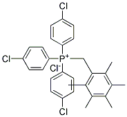 TRIS(4-CHLOROPHENYL)(2,3,4,5,6-PENTAMETHYLBENZYL)PHOSPHONIUM CHLORIDE, TECH Struktur