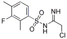 N1-(2-CHLOROETHANIMIDOYL)-3-FLUORO-2,4-DIMETHYLBENZENE-1-SULFONAMIDE, TECH Struktur