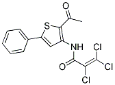 N1-(2-ACETYL-5-PHENYL-3-THIENYL)-2,3,3-TRICHLOROACRYLAMIDE, TECH Struktur