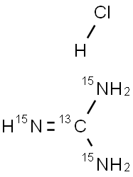 GUANIDINE-13C 15N3 HCL 99 ATOM% 13C 98& Struktur