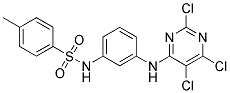 N1-{3-[(2,5,6-TRICHLOROPYRIMIDIN-4-YL)AMINO]PHENYL}-4-METHYLBENZENE-1-SULPHONAMIDE Struktur