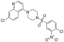 7-CHLORO-4-{4-[(4-CHLORO-3-NITROPHENYL)SULPHONYL]PIPERAZINO}QUINOLINE Struktur