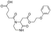 5-OXO-5-{3-OXO-2-[2-OXO-2-(2-PHENOXYETHOXY)ETHYL]-1-PIPERAZINYL}PENTANOIC ACID Struktur