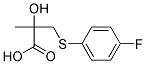 3-(4-Fluorophenylthio)-2-Hydroxy-2-Methylpropionic Acid Struktur