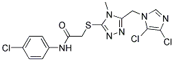 N1-(4-chlorophenyl)-2-({5-[(4,5-dichloro-1H-imidazol-1-yl)methyl]-4-methyl-4H-1,2,4-triazol-3-yl}thio)acetamide Struktur