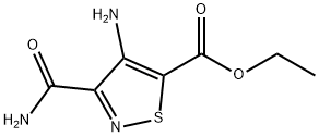 Ethyl 4-amino-3-(aminocarbonyl)isothiazole-5-carboxylate Struktur