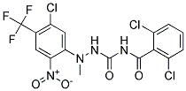 N1-(2,6-dichlorobenzoyl)-2-[5-chloro-2-nitro-4-(trifluoromethyl)phenyl]-2-methylhydrazine-1-carboxamide Struktur