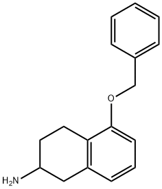 5-(benzyloxy)-1,2,3,4-tetrahydronaphthalen-2-amine hydrochloride Struktur