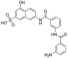 6-[3-(3-aminobenzamido)benzamido]-1-naphthol-3-sulfonicacid Struktur