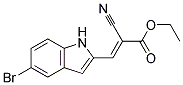 3-(5-Bromo-1H-indol-2-yl)-2-cyano-acrylicacidethylester Struktur