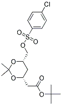 [(4R,6S)-6-(4-CHLORO-BENZENESULFONYLOXYMETHYL)-2,2-DIMETHYL-[1,3]DIOXAN-4-YL]-ACETIC ACID TERT-BUTYL ESTER Struktur