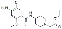 [4-(4-AMINO-5-CHLORO-2-METHOXY-BENZOYLAMINO)-PIPERIDIN-1-YL]-ACETIC ACID ETHYL ESTER Struktur