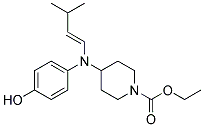 4-[(4-HYDROXY-PHENYL)-((E)-3-METHYL-BUT-1-ENYL)-AMINO]-PIPERIDINE-1-CARBOXYLIC ACID ETHYL ESTER Struktur