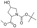 N-BOC-4-HYDROXY-PYRROLIDINE-2-CARBOXYLIC ACID METHYL ESTER Struktur