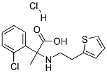 DL-Methyl-Alpha-(2-Thienylethamino)(2-Chlorophenyl)Acetate Hydrochloride Struktur