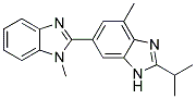 4-Methyl-6-(1-Methylbenzimidazol-Yl)-2-Propyl Benzimidazole Struktur