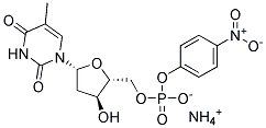 THYMIDINE 5'-PHOSPHORIC ACID-4-NITROPHENYLESTER AMMONIUM SALT Struktur