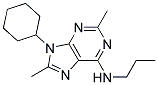 9-CYCLOHEXYL-2,8-DIMETHYL-N-PROPYL-9H-PURIN-6-AMINE Struktur