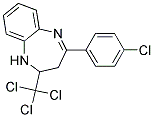 4-(4-CHLOROPHENYL)-2-(TRICHLOROMETHYL)-2,3-DIHYDRO-1H-1,5-BENZODIAZEPINE, TECH Struktur