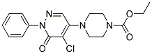 ETHYL 4-(5-CHLORO-6-OXO-1-PHENYL-1,6-DIHYDROPYRIDAZIN-4-YL)TETRAHYDROPYRAZINE-1(2H)-CARBOXYLATE Struktur