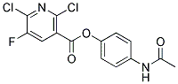 4-(ACETYLAMINO)PHENYL 2,6-DICHLORO-5-FLUORONICOTINATE Struktur