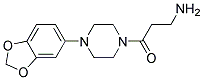 3-AMINO-1-(4-BENZO[1,3]DIOXOL-5-YL-PIPERAZIN-1-YL)PROPAN-1-ONE Struktur