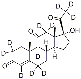 4-PREGNEN-17A-OL-3,11,20-TRIONE-2,2,4,6,6,9,12,12,21,21,21-D11 Struktur