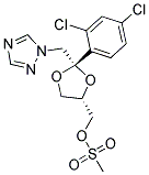 CIS-2-(2,4-DICHLOROPHENYL)-2-(1H-1,2,4-TRIAZOL-1-YLMETHYL)-1,3-DIOXOLANE-4-METHANOL MESILATE Struktur