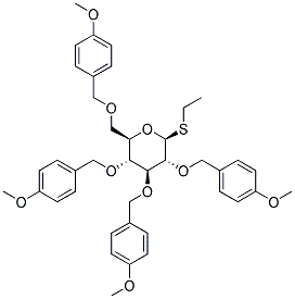 ETHYL-TETRA-O-(4-METHOXYBENZYL)-B-D-THIOGLUCOPYRANOSIDE Struktur