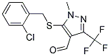 5-(2-CHLOROBENZYLTHIO)-1-METHYL-3-(TRIFLUOROMETHYL)-1H-PYRAZOLE-4-CARBOXALDEHYD Struktur