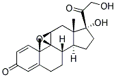 9beta,11beta-epoxy-17,21-dihydroxypregna-1,4-diene-3,20-dione Struktur