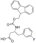 (R)-3-(Fmoc-amino)-4-(3-fluorophenyl)butyric acid Struktur