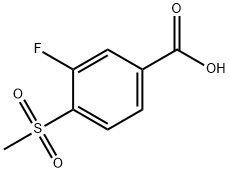 3-Fluoro-4-(methylsulphonyl)benzoic acid Struktur