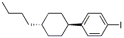 4-trans(4-n-butyl cyclohexyl)iodobenzene Struktur