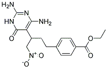 4-[3-(2,4-DIAMINO-6-OXO-1,6-DIHYDRO-PYRIMIDIN-5-YL)-4-NITRO-BUTYL]-BENZOIC ACID ETHYL ESTER Struktur