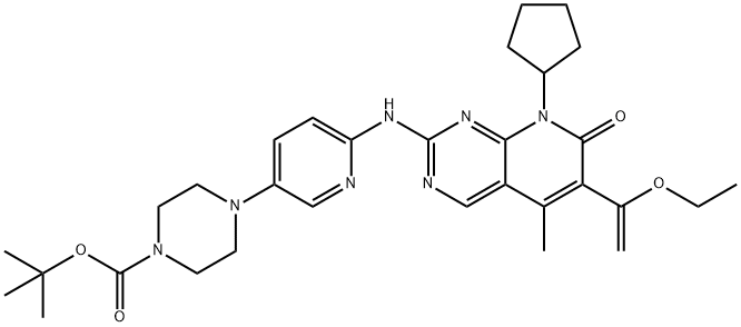 4-{6-[8-CYCLOPENTYL-6-(1-ETHOXY-VINYL)-5-METHYL-7-OXO-7,8-DIHYDRO-PYRIDO[2,3-D]PYRIMIDIN-2-YLAMINO]-PYRIDIN-3-YL}-PIPERAZINE-1-CARBOXYLIC ACID TERT-BUTYL ESTER