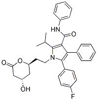 5-(4-FLUORO-PHENYL)-1-[2-((2S,4S)-4-HYDROXY-6-OXO-TETRAHYDRO-PYRAN-2-YL)-ETHYL]-2-ISOPROPYL-4-PHENYL-1H-PYRROLE-3-CARBOXYLIC ACID PHENYLAMIDE Struktur