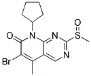 6-BROMO-8-CYCLOPENTYL-2-METHANESULFINYL-5-METHYL-8H-PYRIDO[2,3-D]PYRIMIDIN-7-ONE Struktur