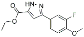 3-(3-FLUORO-4-METHOXYPHENYL)-1H-PYRAZOLE-5-CARBOXYLIC ACID ETHYL ESTER Struktur