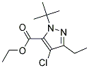 4-CHLORO-1-(1,1-DIMETHYLETHYL)-3-ETHYL-1H-PYRAZOLE-5-CARBOXYLIC ACID ETHYL ESTER Struktur