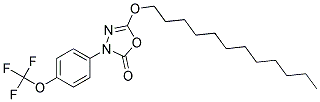 5-(dodecyloxy)-3-(4-(trifluoromethoxy)phenyl)-1,3,4-oxadiazol-2(3H)-one Struktur