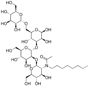 N-OCTYL-3-O-[2-O-(2-ACETAMIDO-2-DEOXY-B-D-GLUCOPYRANOSYL)-A-D-MANNOPYRANOSYL]-6-O-A-D-MANNOPYRANOSYL-B-D-MANNOPYRANOSIDE Struktur