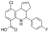 9-CHLORO-4-(4-FLUOROPHENYL)-3A,4,5,9B-TETRAHYDRO-3H-CYCLOPENTA[C]QUINOLINE-6-CARBOXYLIC ACID Struktur