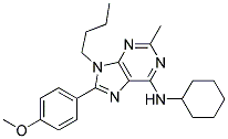 9-BUTYL-N-CYCLOHEXYL-8-(4-METHOXYPHENYL)-2-METHYL-9H-PURIN-6-AMINE Struktur