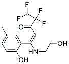 4,4,5,5-TETRAFLUORO-1-[(2-HYDROXYETHYL)-AMINO]-1-(2-HYDROXY-5-METHYLPHENYL)PENT-1-ENE-3-ONE Struktur