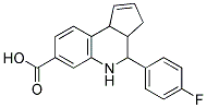 4-(4-FLUOROPHENYL)-3A,4,5,9B-TETRAHYDRO-3H-CYCLOPENTA[C]QUINOLINE-7-CARBOXYLIC ACID Struktur