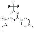 Ethyl 2-(4-methylpiperazin-1-yl)-6-(trifluoromethyl)pyrimidine-4-carboxylate Struktur