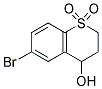 4-Hydroxy-6-bromo-2,3-dihydrothiochromen-1,1-dioxide Struktur