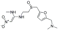 DIMETHYL{5-[2-(1-METHYLAMINO-2-NITROVINYLAMINO)ETHYLSULPHINYLMETHYL]FURFURYL}AMINE Struktur