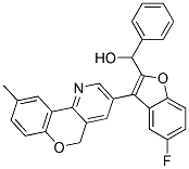 [5-FLUORO-3-(6-METHYL-10H-9-OXA-4-AZA-PHENANTHREN-2-YL)-BENZOFURAN-2-YL]-PHENYL-METHANOL Struktur